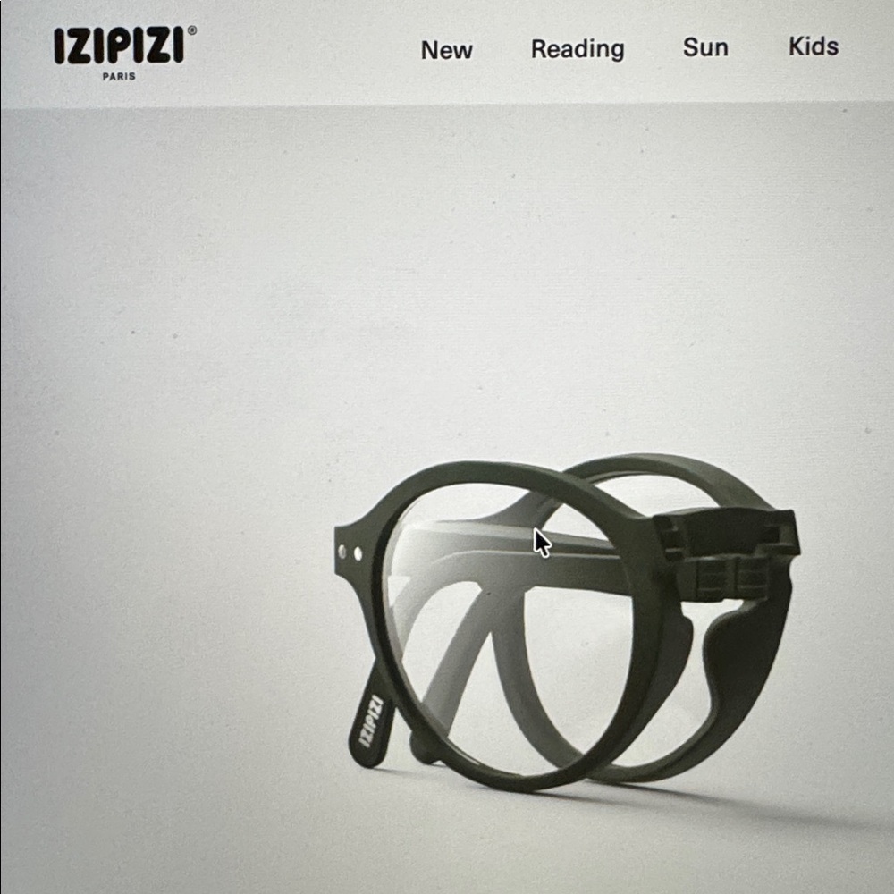 Izipizi folding reading glasses. +2.50. Kaki green. - Picture 3 of 12